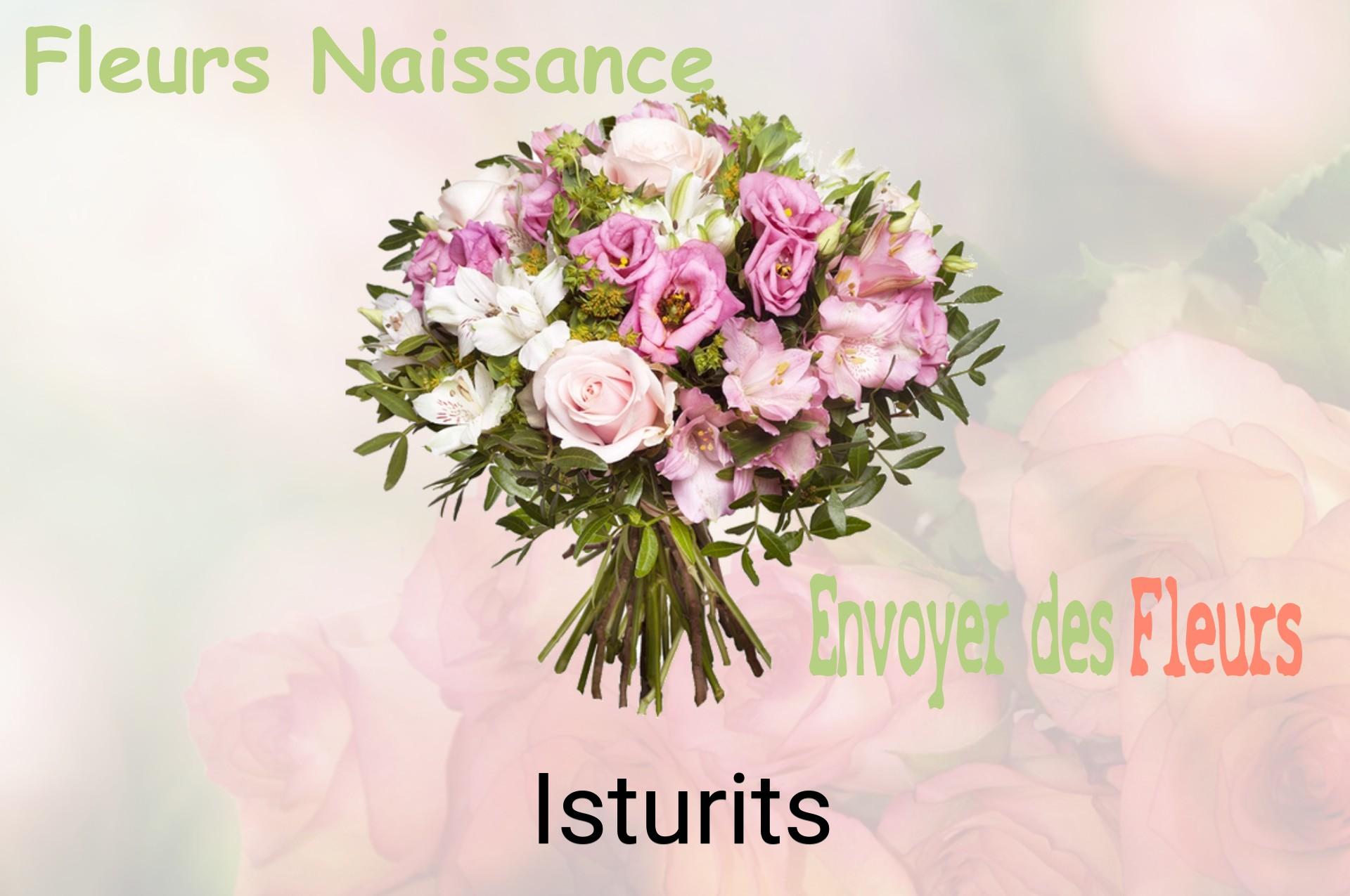 Bouquet de fleurs de naissance livré à Isturits